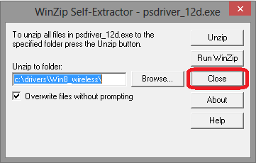 Self Extracting File, Close when Done